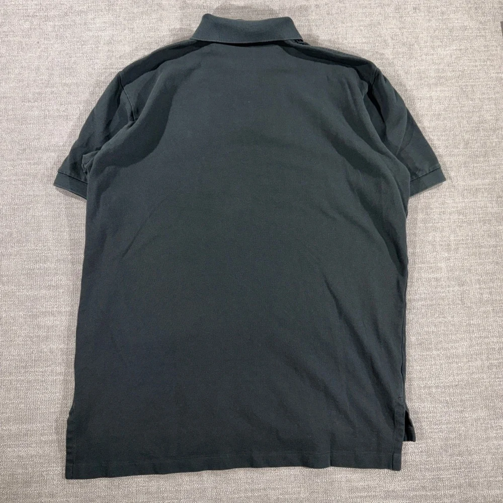 Polo Ralph Lauren Polo Shirt Mens L Black Good Short Sleeve Red Pony Logo Pique